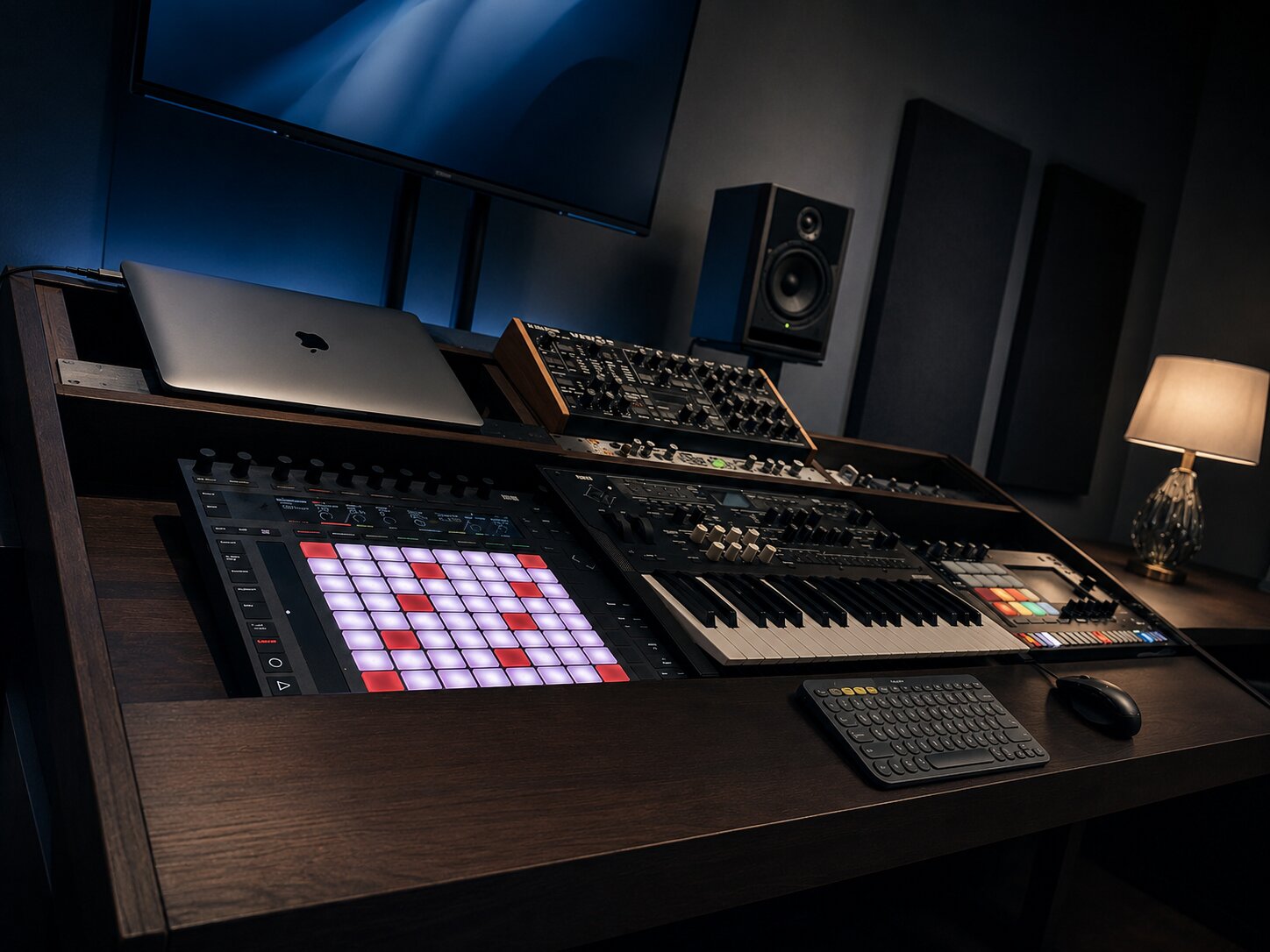 Producer kiểm tra mixdown và loudness trong project EDM